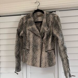 Blank NYC Snake Print Jacket - Gray and Black
